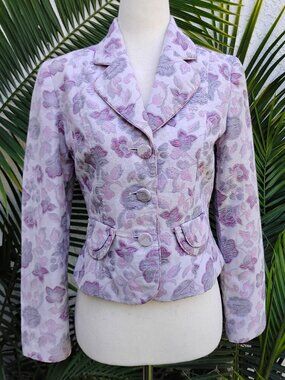 Vintage Floral Textural Blazer 2P